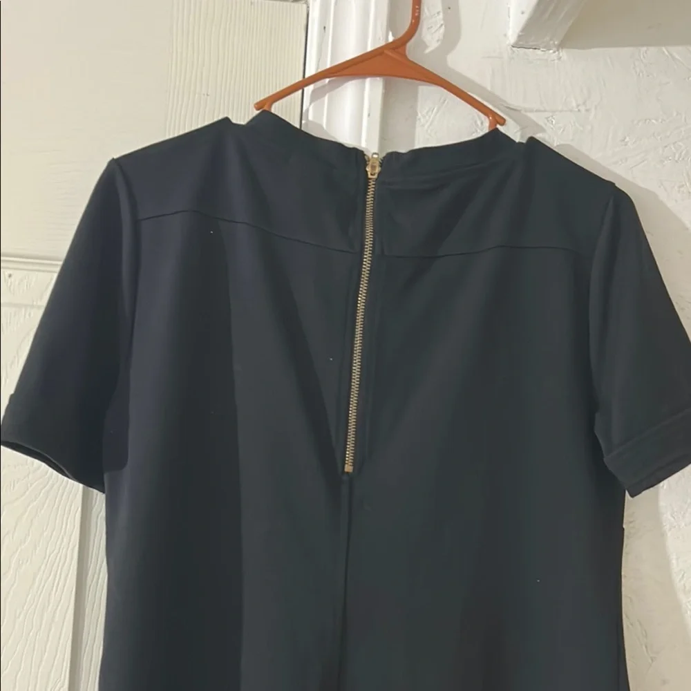 J. Crew Black and Gold Sheath Mini Dress